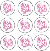 9 Buttons It's a Girl - geboorte - zwanger - genderreveal - babayshower - it's a girl - button