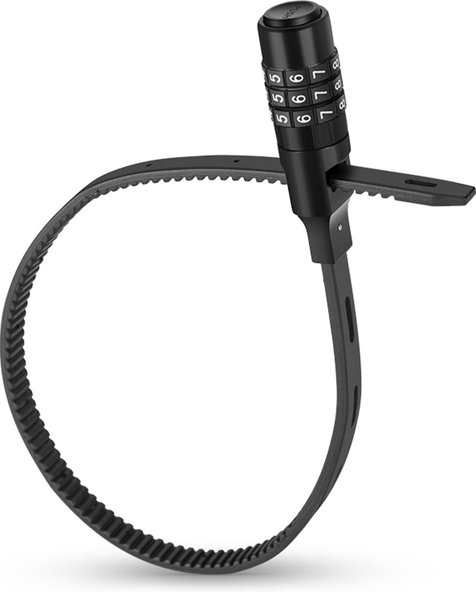 Rockbros Fietsslot Cijferslot - 54 cm - Roestvrij staal - Veelzijdig - Zwart