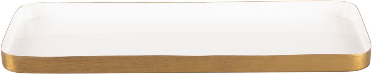 Present Time Dienblad Festive - Wit - 13x2x32 cm - Modern,Scandinavisch