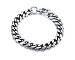 Plux Fashion Classic Armband - Zilver - 5mm/18cm - Sieraden - Zilveren Armband - Classic Bracelet - Stainless Steel - Armband - HipHop Armband - Schakel Armband - Sieraden Cadeau - Luxe Style - Duurzame Kwaliteit - Moederdag Cadeau - Vaderdag Cadeau