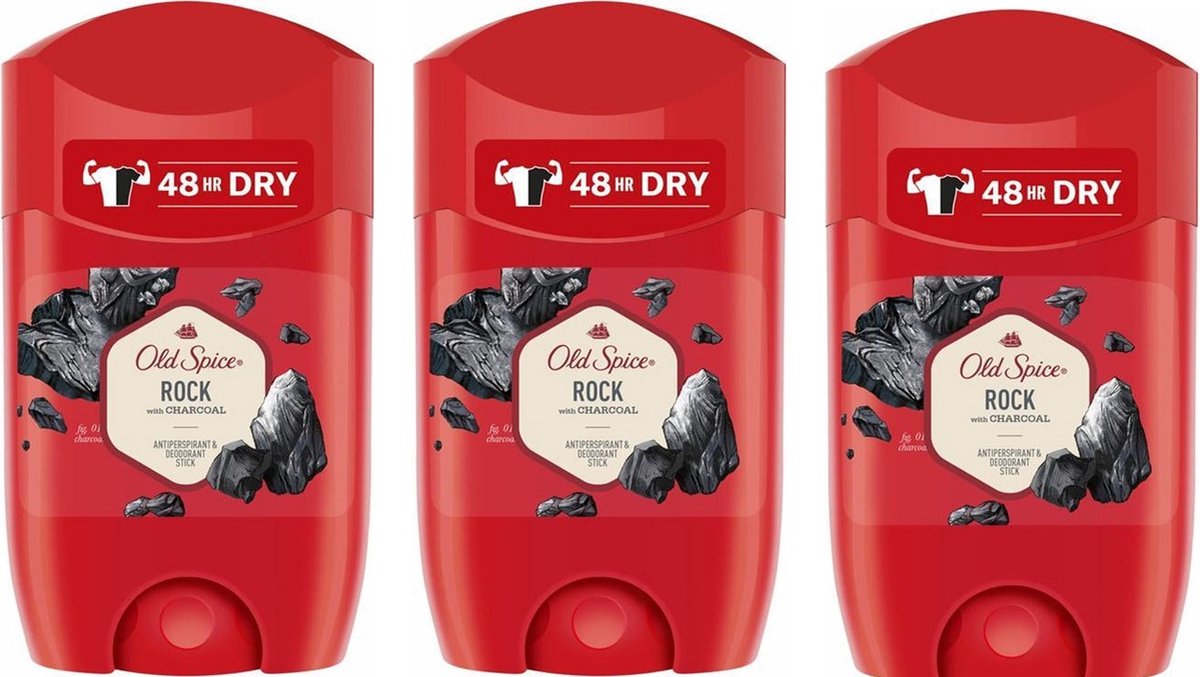Goedkoopste Old Spice Deo Stick - Rock - 3 x 50 ml
