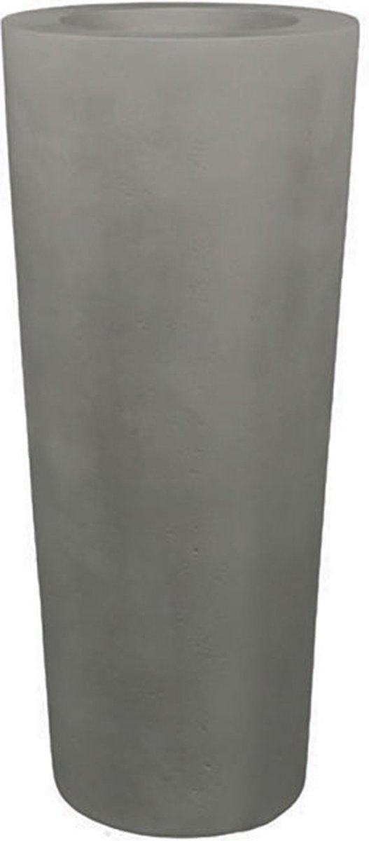 Luxe Plantenpot | Betonlook Warmgrijs Bloempot | Grote lichtgewicht Polystone Plantenbak XL | Handgemaakte bloembak voor buiten | Grijs | Vorstbestendig | 46 x 95 cm