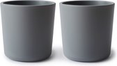 Tasse à boire Mushie | SALOPETTE | tasses | 2 pièces | fumée | Coupe | tasse de pratique | gris | gris