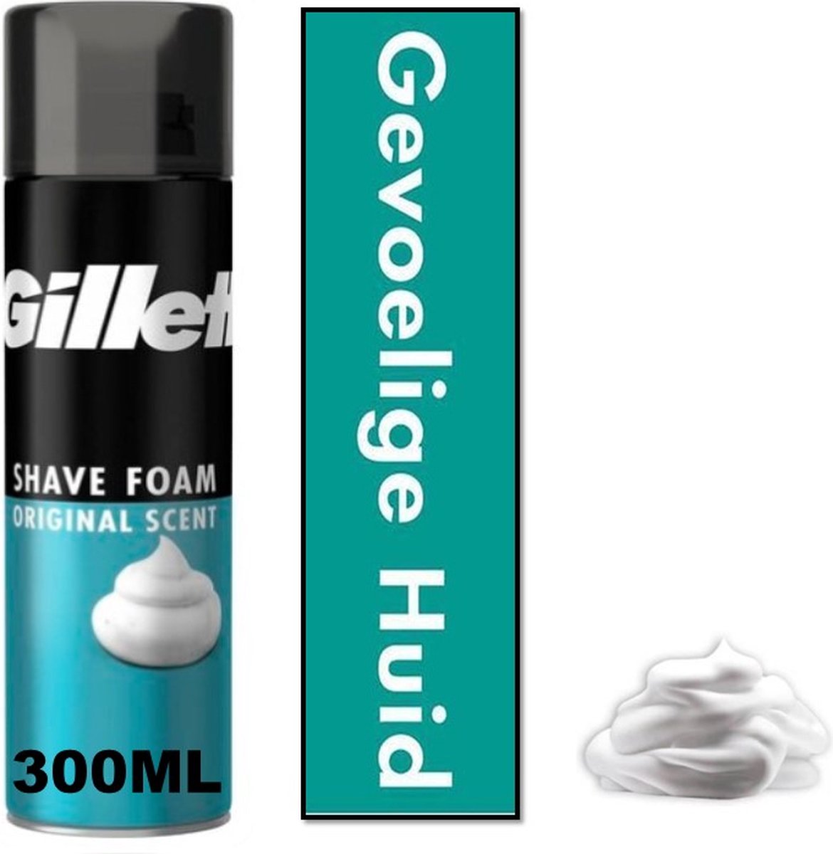 Goedkoopste Gillette Scheerschuim Classic Sensitive 200 ml