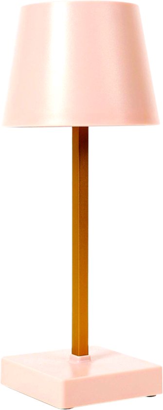 Lampe de table LED Mibro sur piles - Lampe tactile - Sans fil - Dimmable - Design moderne chic - Multifonctionnel - Rose