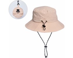 Boasty Bucket hat - Zonnehoed - Strandhoed UV bescherming - vissers hoedje - Beige - regenbestendig -opvouwbaar-kerstcadeau