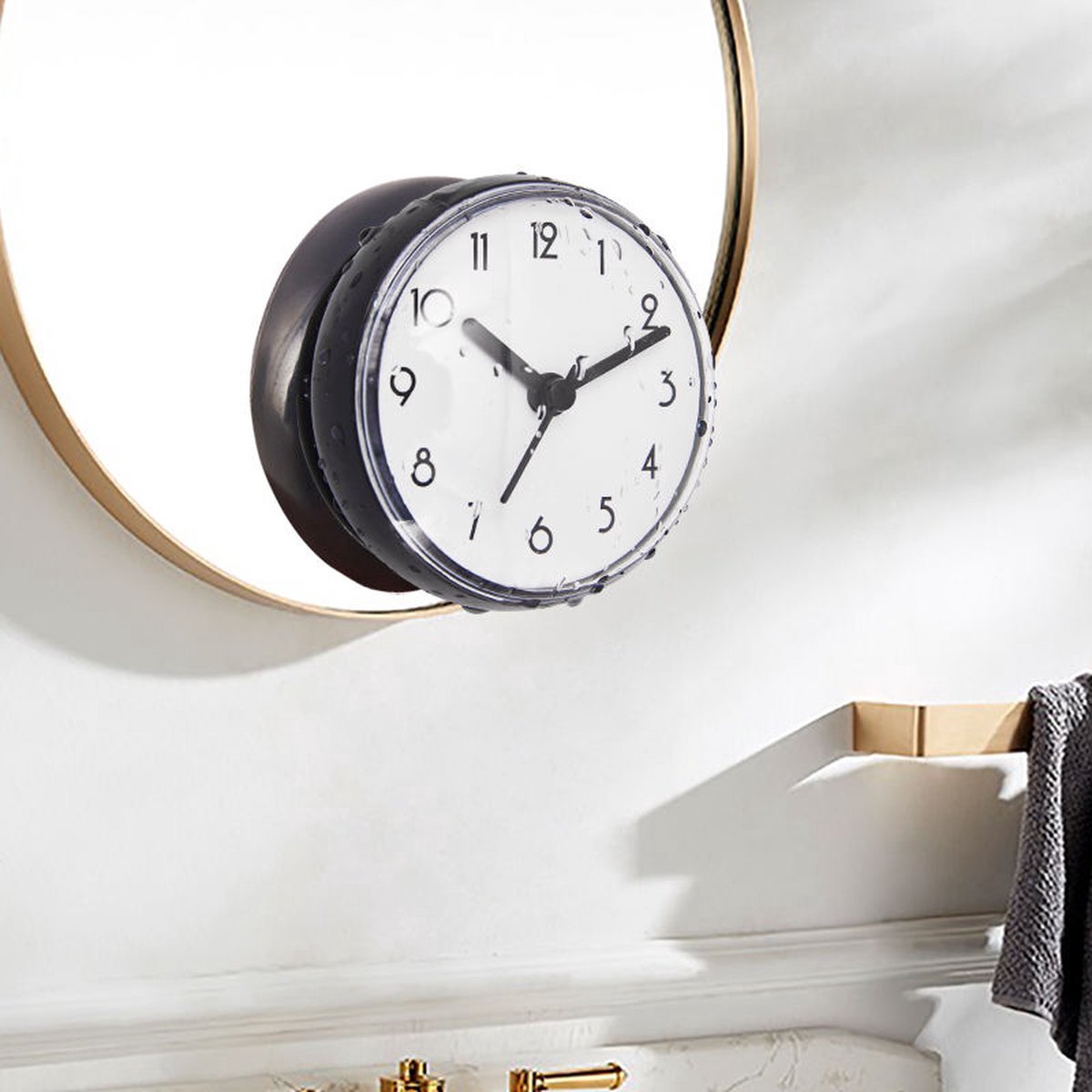 Douche klok Met zuignap Waterdicht Doucheklok kleur Antraciet