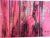 Acrylglas - Roze Geverfde Schutting - 100x75 cm Foto op Acrylglas (Met Ophangsysteem)