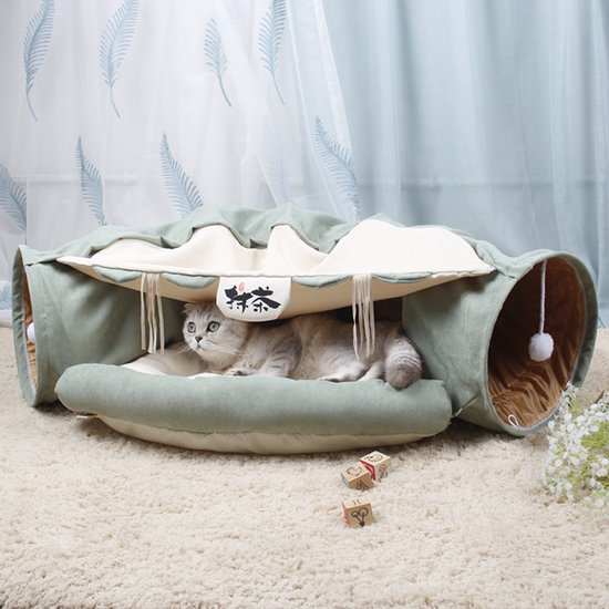 Opvouwbare Katten Bed Huis Interactieve Kat Tunnel Speelgoed Tunnel Kanaal Buis Kitten... bol