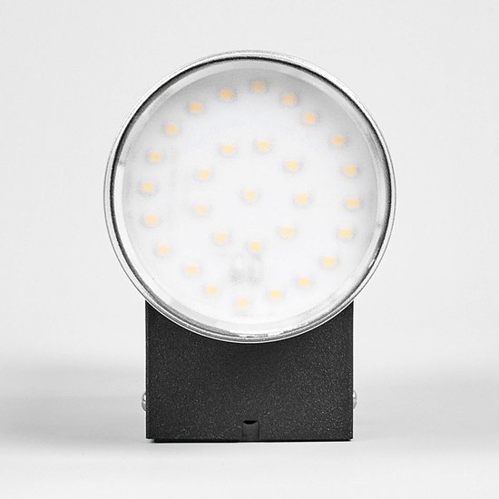 Lindby - LED wandlamp buiten - 2 lichts - roestvrij staal, kunststof - H: 14.6 cm - zwart - Inclusief lichtbronnen