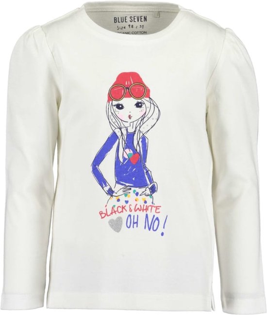 Blue Seven-Kids Girls knitted T-shirt-Off White orig
