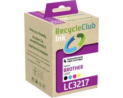 RecycleClub Cartridge compatibel met Brother LC-3217 Multipack K10200RC