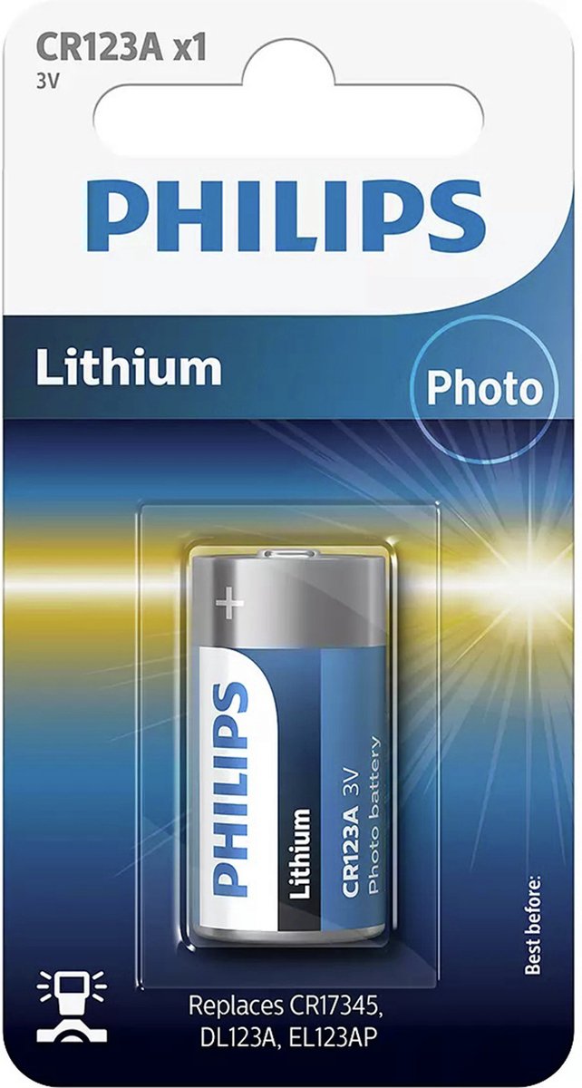 Philips CR123A Lithium batterij - 1 stuk