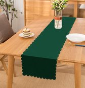 Home de table textile velours imprimé 45x260 - Vert foncé - Chemin de table - De Groen