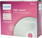 Philips DVD (ré) inscriptibles DR8S8J05C 8,5 Go / 240 min. 8x, DVD + R double couche