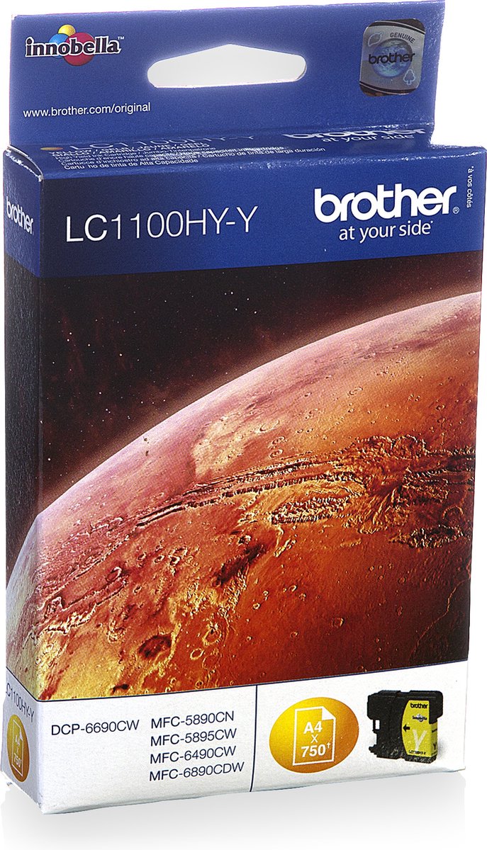 Brother Inkjet LC1100Y - Geel / HC