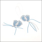 Gelukspoppetjes Blauwe Voetjes - Geluksvoetjes - Geboorte Jongen - Baby Blauw- 100 stuks