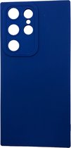 Siliconen Back Cover met Camera Bescherming hoesje - Prima Kwaliteit - Geschikt voor Samsung Galaxy S23 Ultra - Blauw