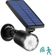 Buitenlamp met bewegingssensor op zonne energie - Buitenverlichting met dag nacht sensor - Solar wandlamp buiten - 6500K - 3 Helderheids niveaus