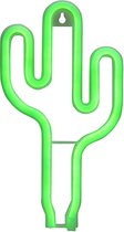 Groenovatie LED Neon Wandlamp "Cactus", Op Batterijen en USB, 27x15x2cm, Groen