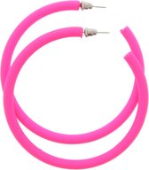 Zac's Alter Ego - Neon Thick Plastic Hoop Oorbellen - Roze