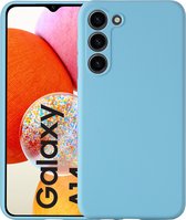 Arara Hoesje geschikt voor Samsung Galaxy A14 hoesje - Zacht TPU backcover - binnenkant microvezel laagje - Licht blauw