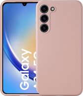 Arara Hoesje geschikt voor Samsung Galaxy A34 hoesje - Zacht TPU backcover - binnenkant microvezel laagje - Licht Roze