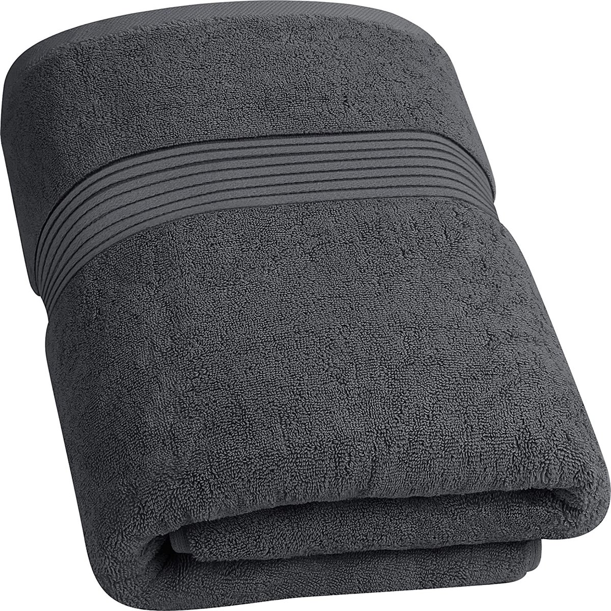 Luxe extra grote badhanddoek - 100% gekamd, ringgesponnen katoen, ultrazacht en zeer absorberend, dikke grote badhanddoeken 90 x 180 cm, hoge kwaliteit badhanddoek, (grijs)