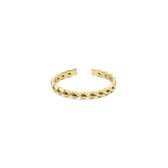 Mint15 Verstelbare ring 'Twisted' - Goud RVS/Stainless Steel