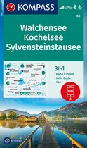 KOMPASS Wanderkarte Walchensee, Kochelsee, Sylvensteinstause