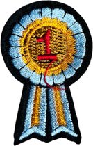 Medaille Winner Prijs strijkapplicatie strijk embleem - patch - patches - stof & strijk applicatie