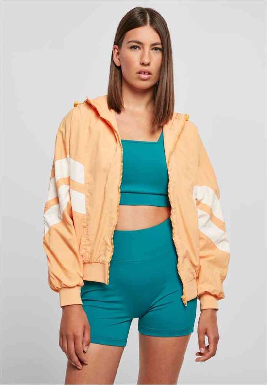 Urban Classics - Crinkle Batwing Jacket - XS - Oranje/Creme