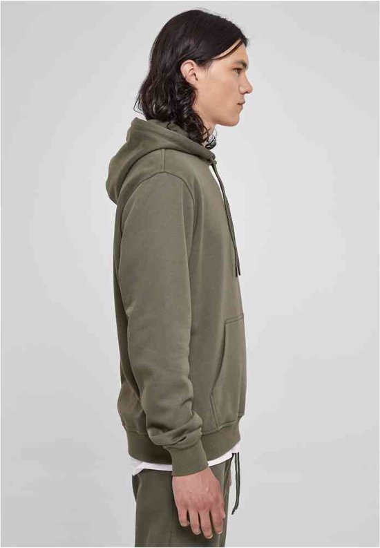 Urban Classics - Basic Terry Hoodie/trui - M - Olijfgroen