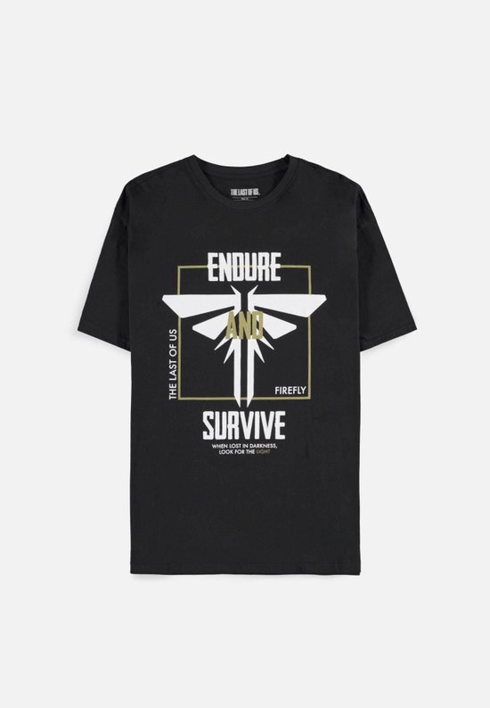 The Last Of Us Heren Tshirt Endure And Survive Zwart