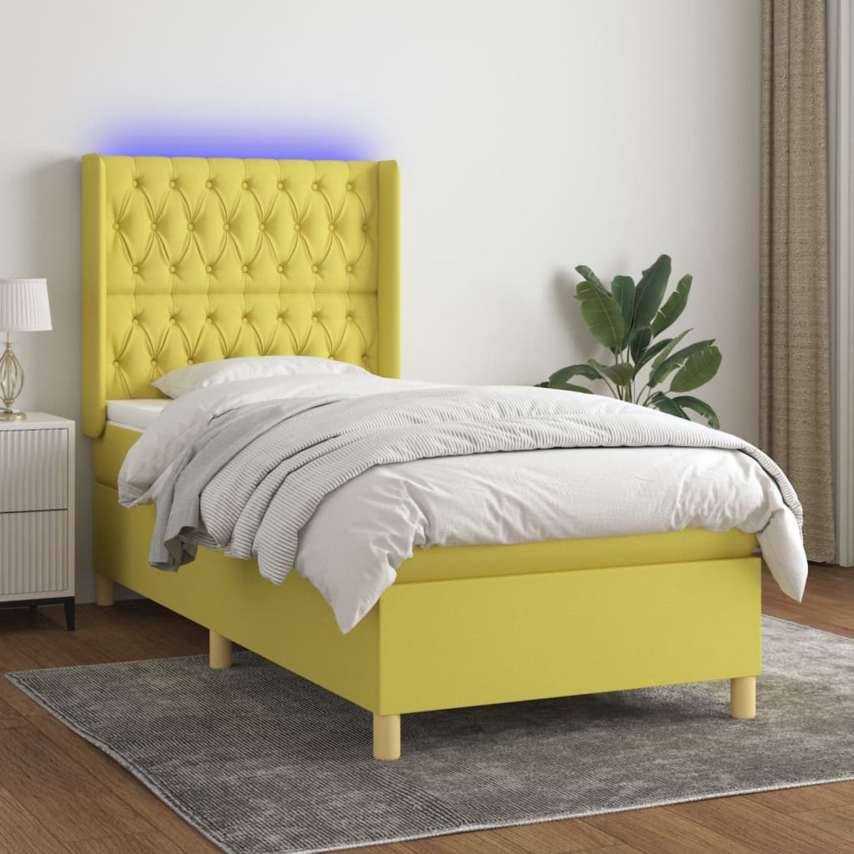 Furniture Limited - met matras LED stof groen 80x200 cm bol.com