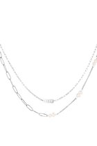 Stainless steel -necklace- Love- Zilver- Yehwang-Moederdag cadeautje - cadeau voor haar - mama