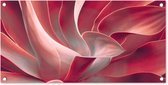 Tuinposter Stilleven - Bladeren - Plant - Roze - 80x40 cm - Wanddecoratie Buiten - Tuinposter - Tuindoek - Schuttingposter - Tuinschilderij