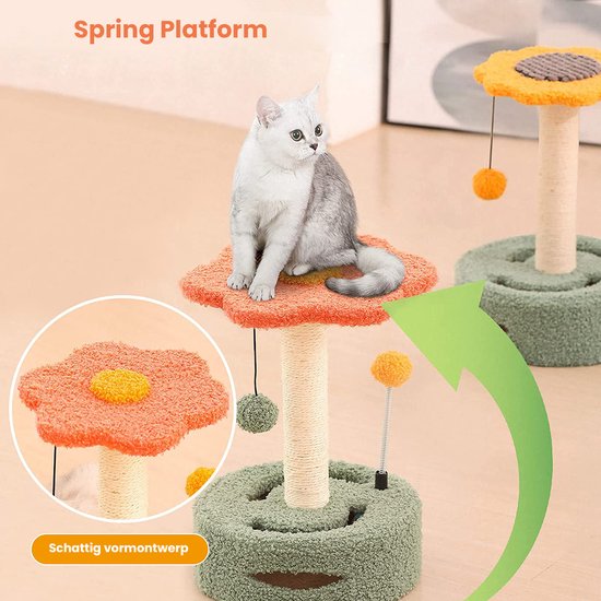 Krabpaal Kitten Scratcher Kitty Activiteit Play Sisal Draaibare 