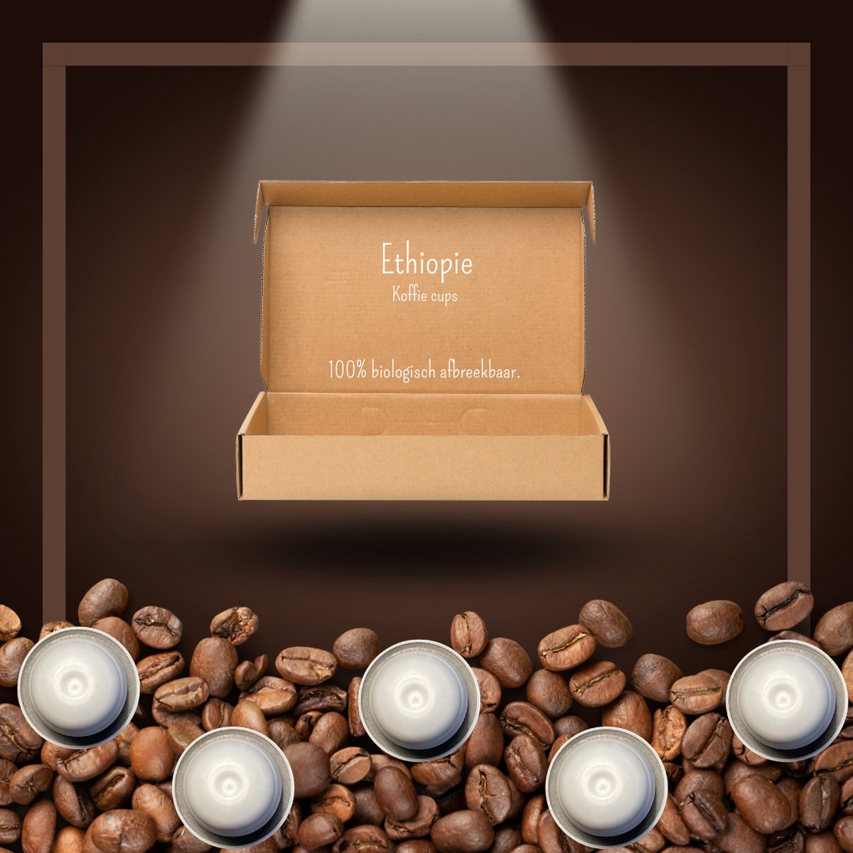 Specialty Koffie - Ethiopie - specialty koffiecups - 100% biologisch afbreekbaar - 20 cups