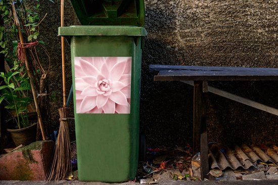 Container sticker Bloem - Roze - Natuur - Plant - 40x40 cm - Kliko sticker