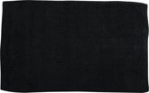 MSV Badkamerkleedje/badmat - voor op de vloer - zwart - 45 x 70 cm - polyester/katoen