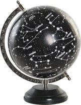 Globe Décoration /globe ciel étoilé noir sur socle aluminium/standard 28 x 22 cm - Étoiles et constellations