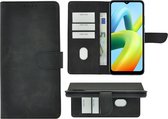 Pearlycase hoesje voor Xiaomi Redmi A1/ A2 - Kunstleer Book Case - Zwart
