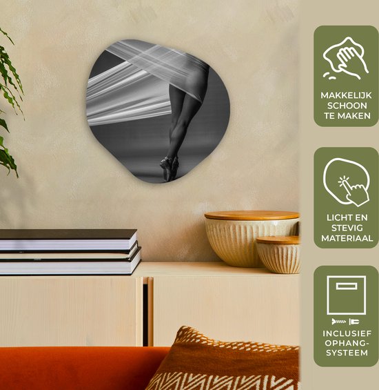 Femme - Ballet - Danse - Corps - Forme miroir asymétrique sur plastique