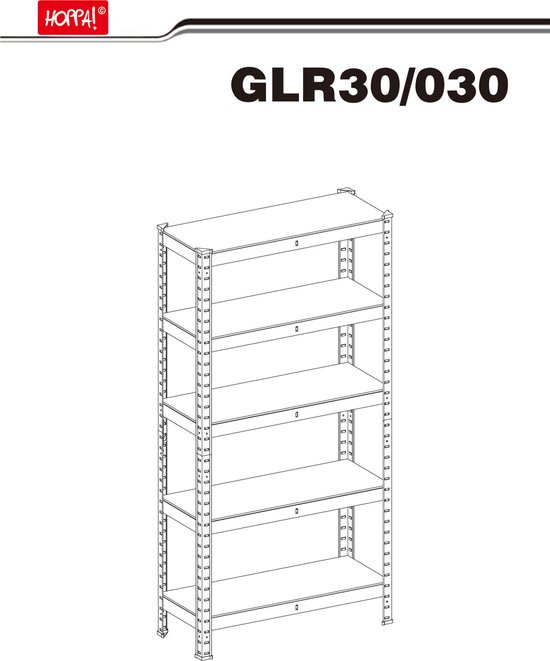 5 x T-Rax Stellingkasten - 160x60x180 cm - Blauw