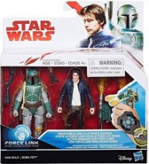 STAR WARS Force Link - Figurines 2 Pack - Han Solo and Boba Fett