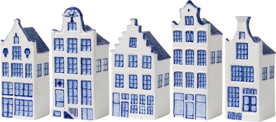 Maisons - ensemble de 5 - maison de canal - Holland - décoration de maison - cadeaux hollandais - souvenir Holland - souvenirs Nederland
