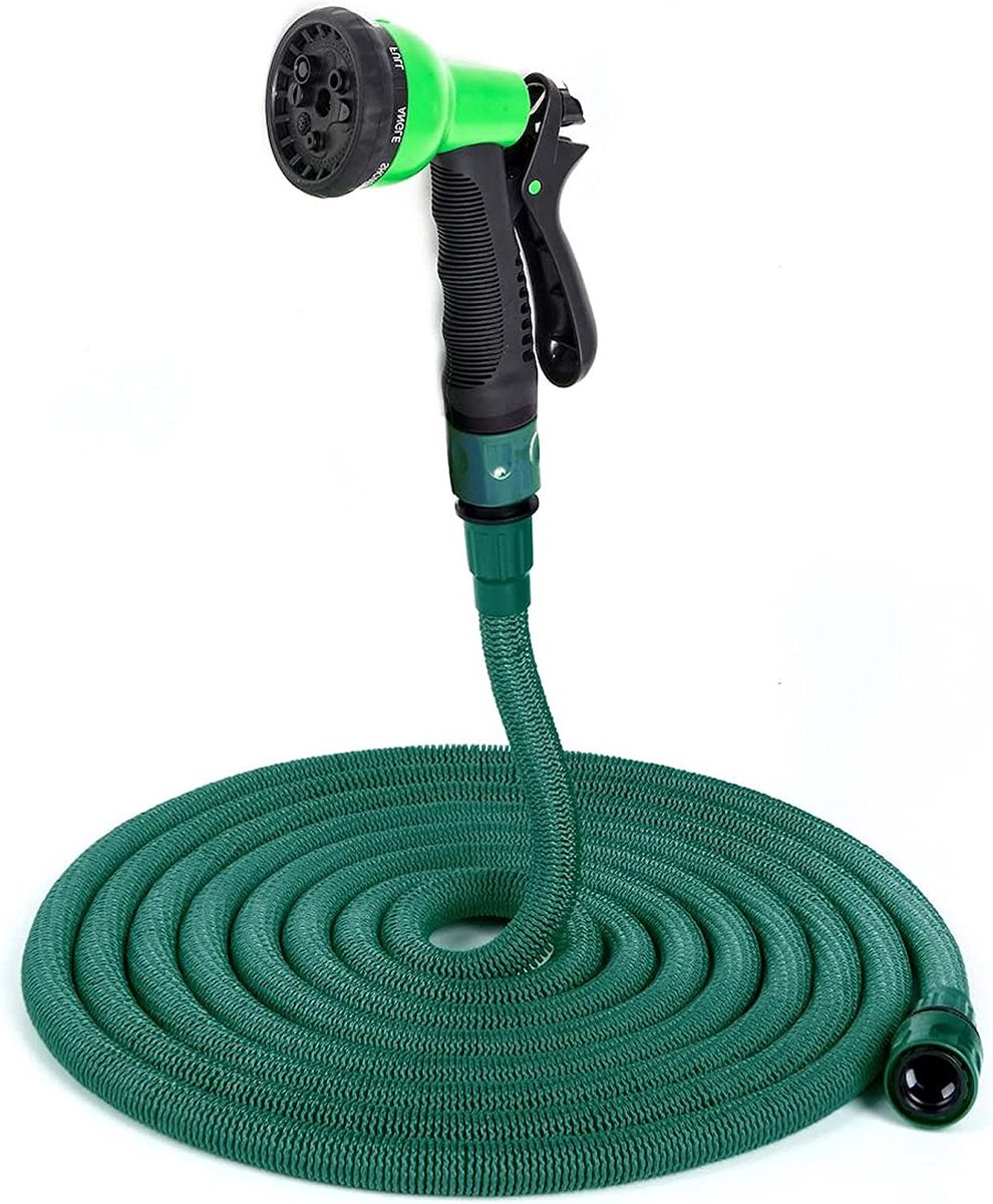 Igoods Rekbare Tuinslang 30 Meter - Tuinsproeier - Spuitpistool - Waterslang Elastisch - Tuinslang Flexibel - Tuin Besproeien - Sproeikop Met 7 Standen - Garden Hose – foto 4