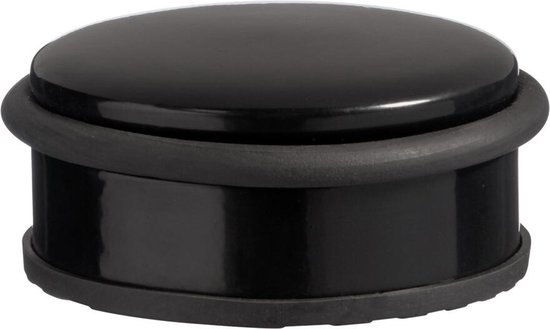 Deurstopper TREY - Zwart - Metaal / Rubber - 10 x h 4,5 cm - Thuis - Wonen