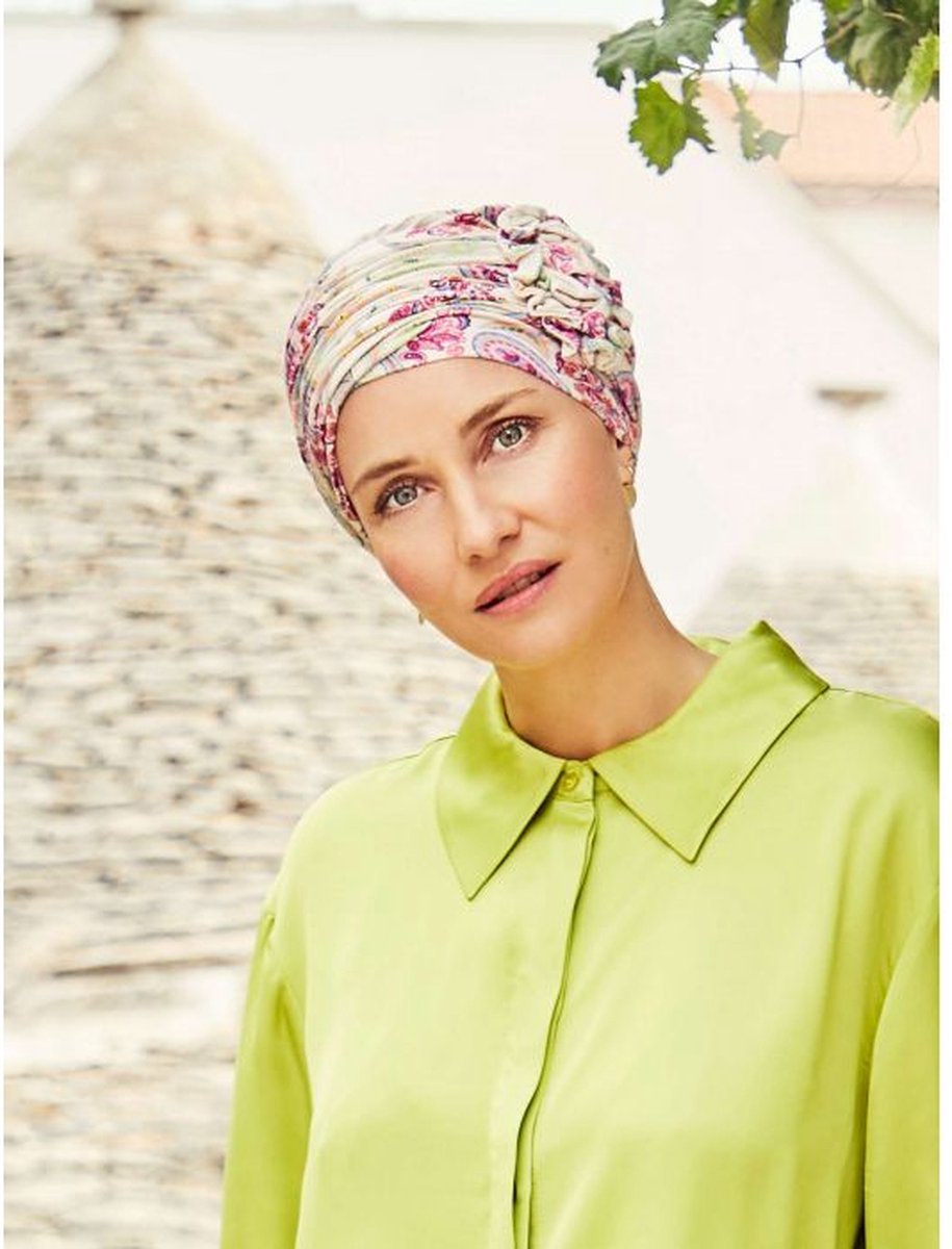 lotus turban - printed - christine headwear - chemo